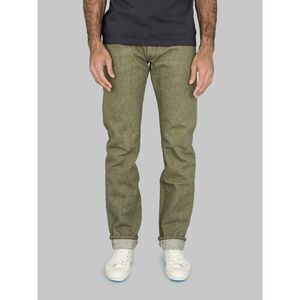Samurai Green Wash Denim Uguisu Straight Leg Tapered Jeans S0170GNX Men's 30x36